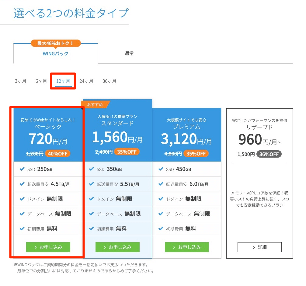 ConoHa WINGのパック料金おすすめ画像