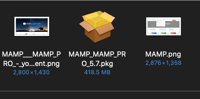 MAMPダウンロードパッケージ画像